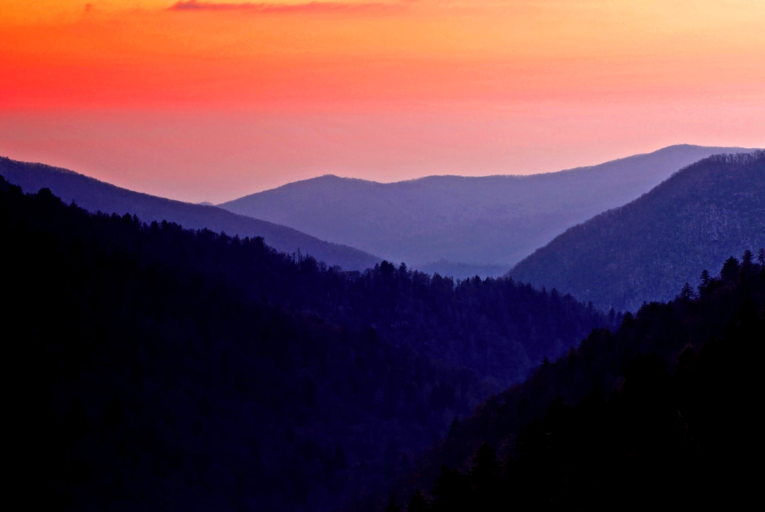 Sunrise at Great Smokey Mountain NP