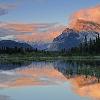 Mount Rundle and Sunset Clouds - Banff NP