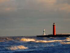 Stormy Lake Michigan