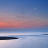 Pre-Dawn Moon - Pike River and Lake Michigan