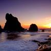 Sun Setting On Ruby Beach