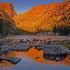 Dream Lake on Fire With The Morning Sun