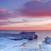 Ice Flow Sunrise - Lake Michigan
