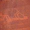 "Lazy Flute Player " - Anasazi Petroglyph at Monument Valley