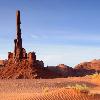 Sand Dunes and Totem Pole at Monument Valley
