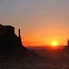 Sunrise on the Mittens - Monument Valley