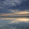 Stormy Sunrise - Pike River and Lake Michigan