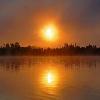 Sun Burning Through the Fog - Island Lake, Ontario