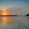 Foggy Morning Sunrise - Island Lake, Ontario
