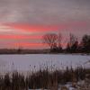 Winter Sunrise On Homestead Farm