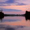 Twilight on Island Lake - Canada