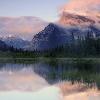 Sunset on Mount Rundle from Vermillion Lake - Banff NP