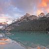 Sunrise on Lake Louise and Victoria Glacier - Banff NP
