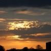 Barn and Stormy Sunset